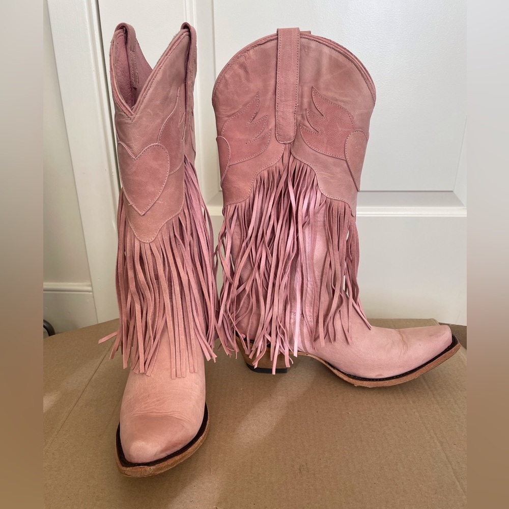 Junk Gypsy Lane Dreamer Pink Leather Fringe
